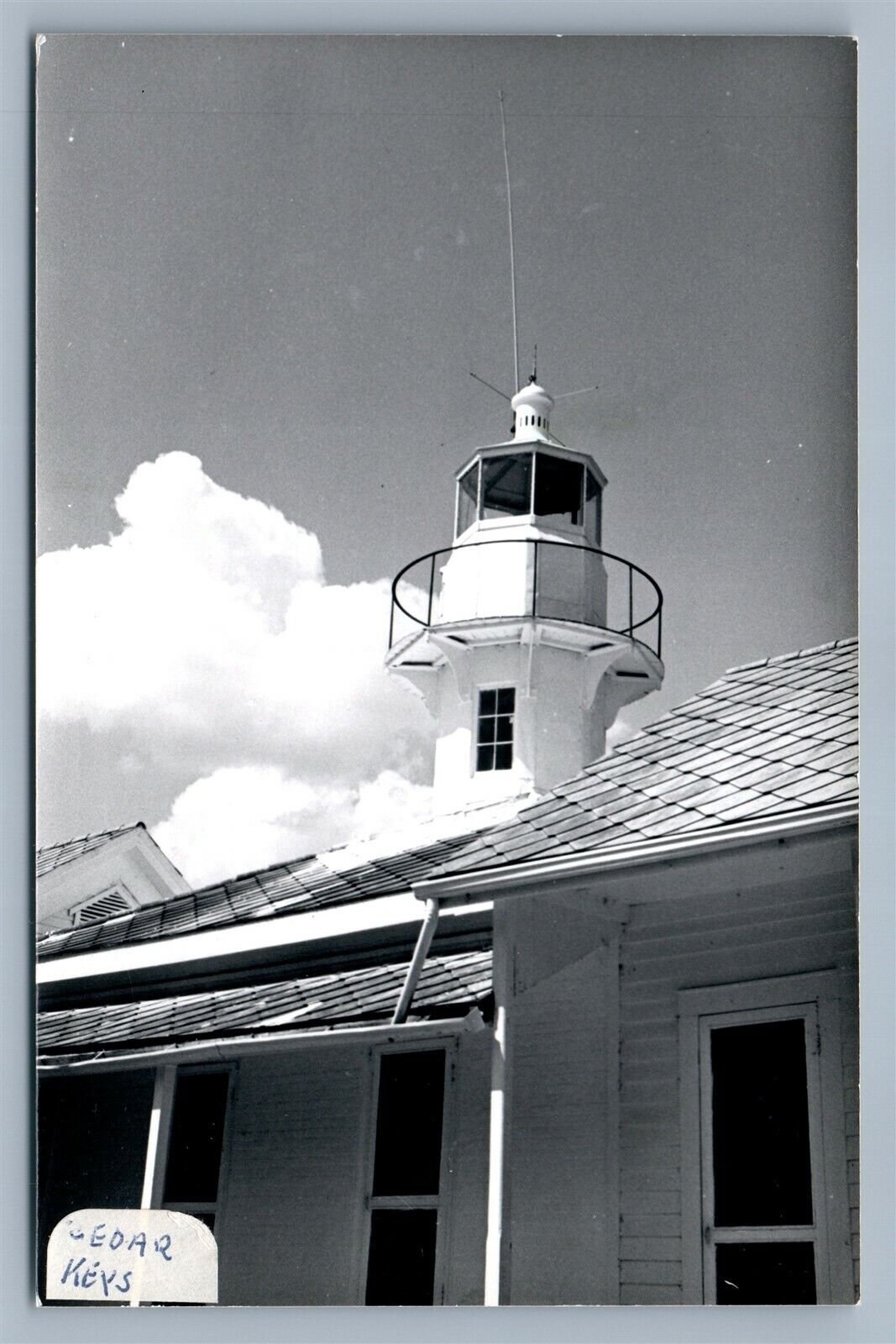 CEDAR KEYS FL LIGHT HOUSE VINTAGE REAL PHOTO POSTCARD RPPC