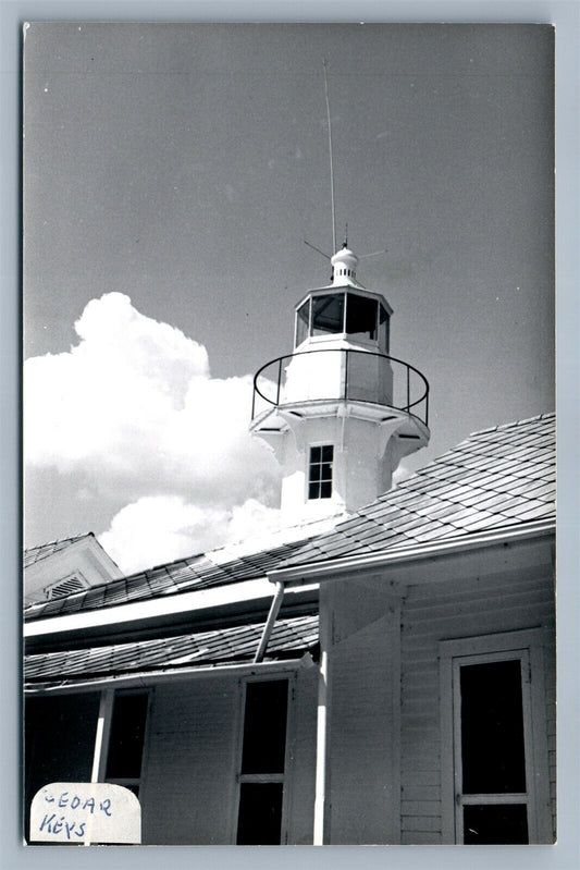 CEDAR KEYS FL LIGHT HOUSE VINTAGE REAL PHOTO POSTCARD RPPC