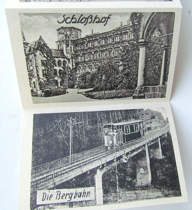 ANTIQUE GERMAN FOLDING POSTCARD VIEWS OF HEIDELBERG GERMANY