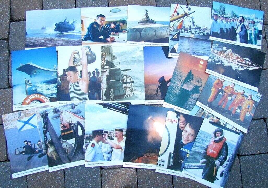 RUSSIAN NAVY SET OF 24 PROPAGANDA PHOTOS