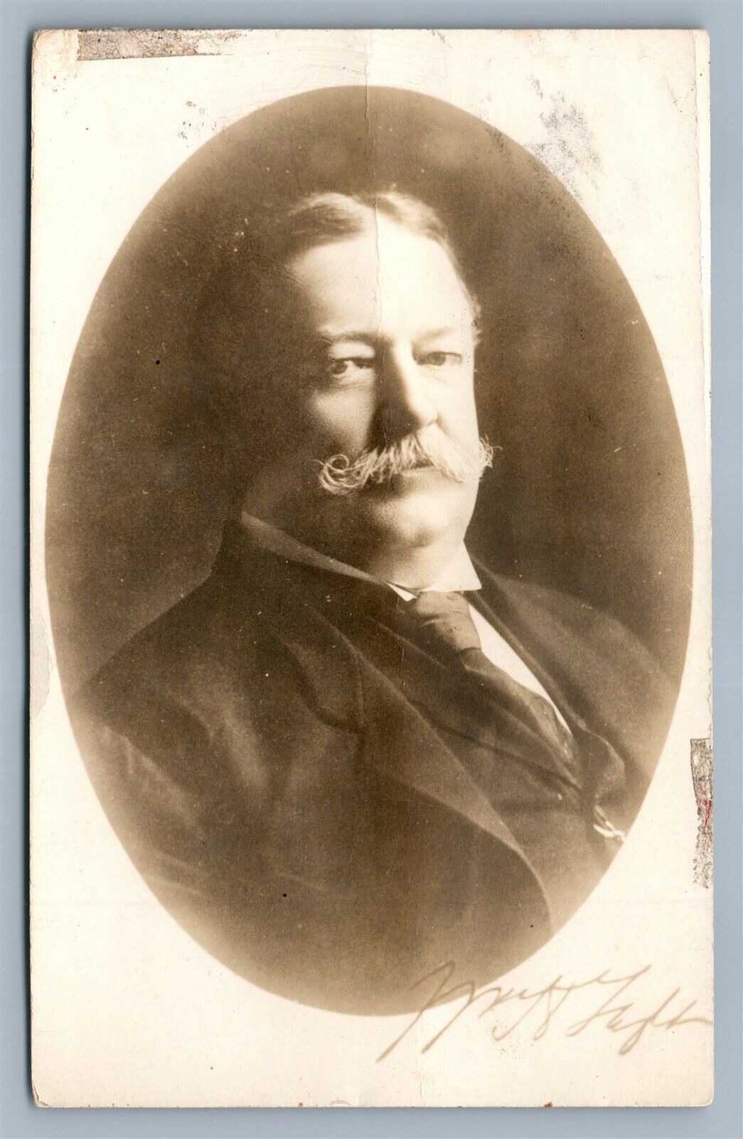 PRESIDENT TAFT ANTIQUE REAL PHOTO POSTCARD RPPC