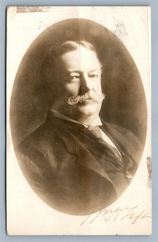 PRESIDENT TAFT ANTIQUE REAL PHOTO POSTCARD RPPC