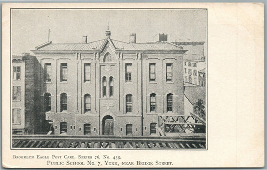 BROOKLYN NY PUBLIC SCHOOL No. 7 ANTIQUE POSTCARD