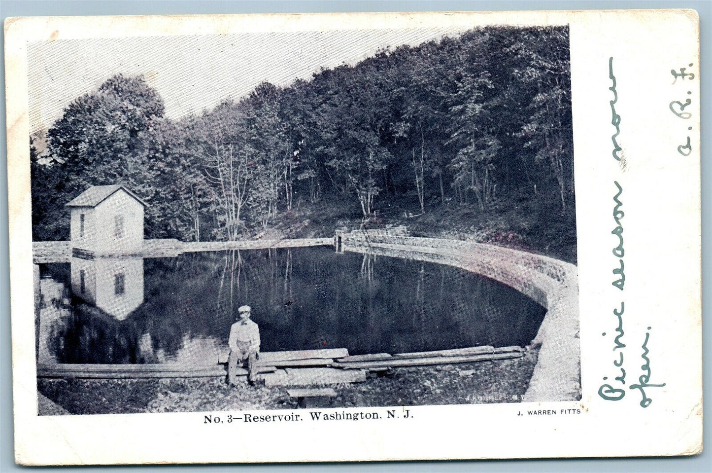 WASHINGTON NJ RESERVOIR ANTIQUE POSTCARD