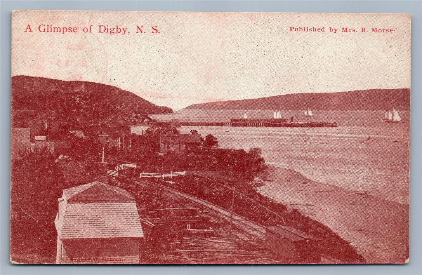 DIGBY NS CANADA railroad ANTIQUE POSTCARD