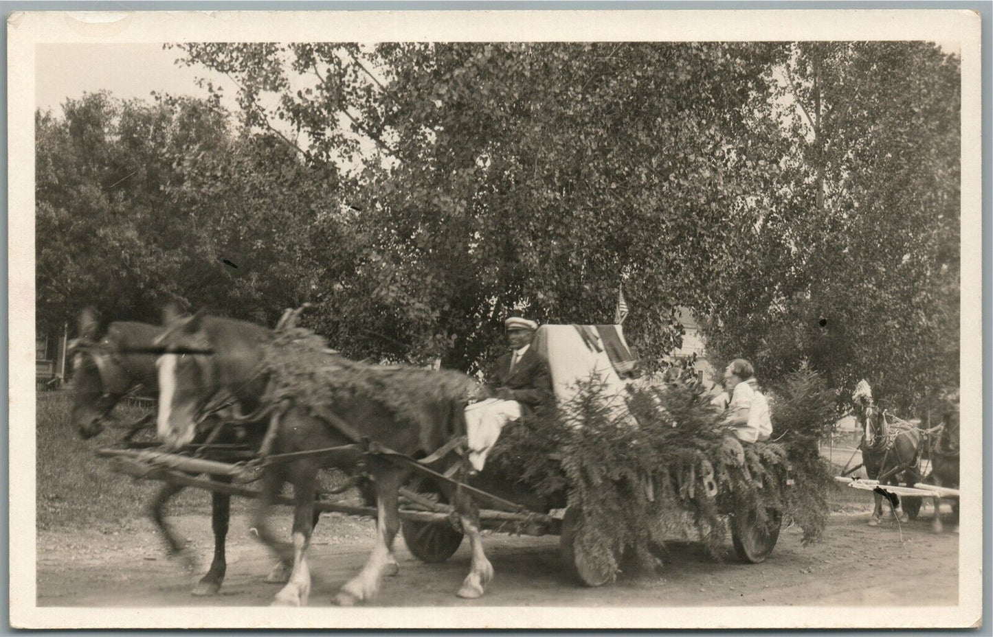 WILLIAMSTOWN VT OLD HOME WEEK ANTIQUE REAL PHOTO POSTCARD RPPC CAMP FIRE GIRLS