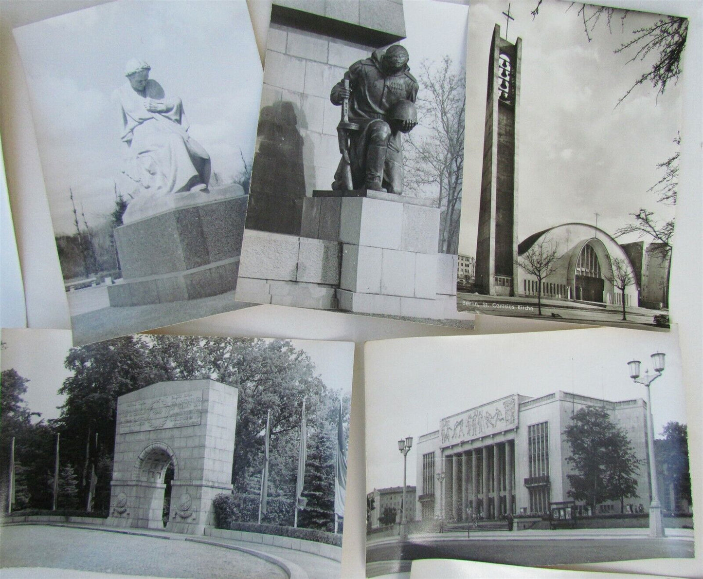 LOT OF 28 GERMAN VINTAGE REAL PHOTO POSTCARD RPPC BERLIN TREPTOWER PARK