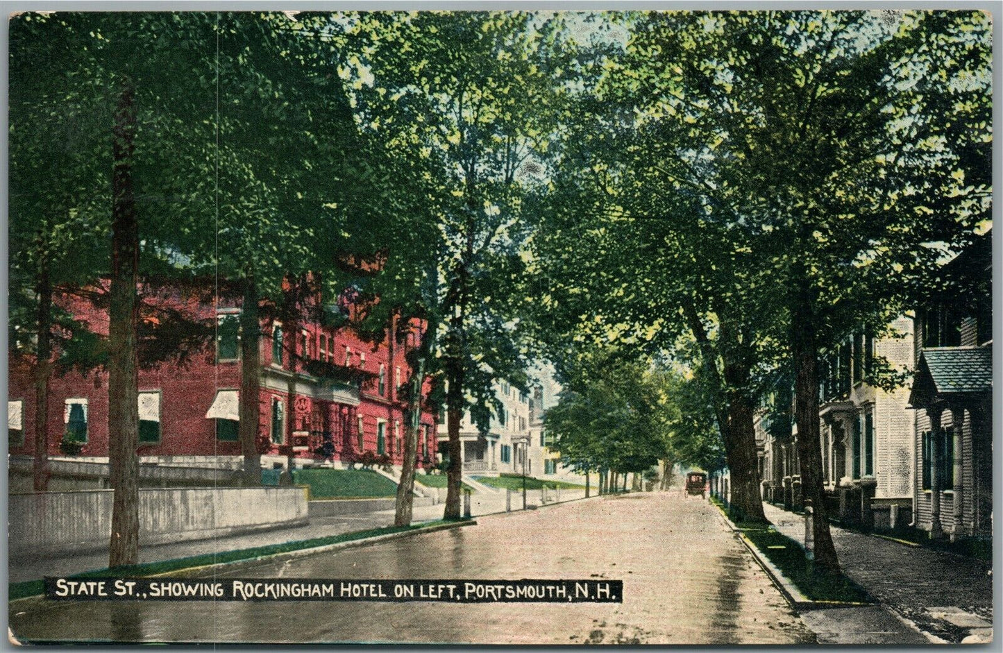 PORTSMOUTH NH STATE STREET ROCKINGHAM HOTEL ANTIQUE POSTCARD