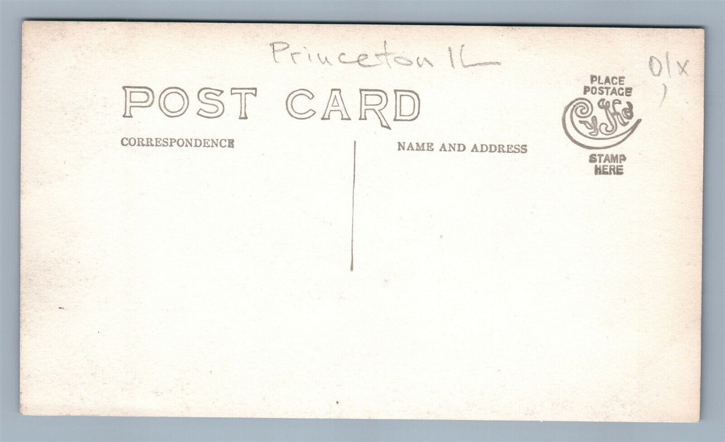 PRINCETON IL SOUTH EUCLID AVENUE ANTIQUE REAL PHOTO POSTCARD RPPC