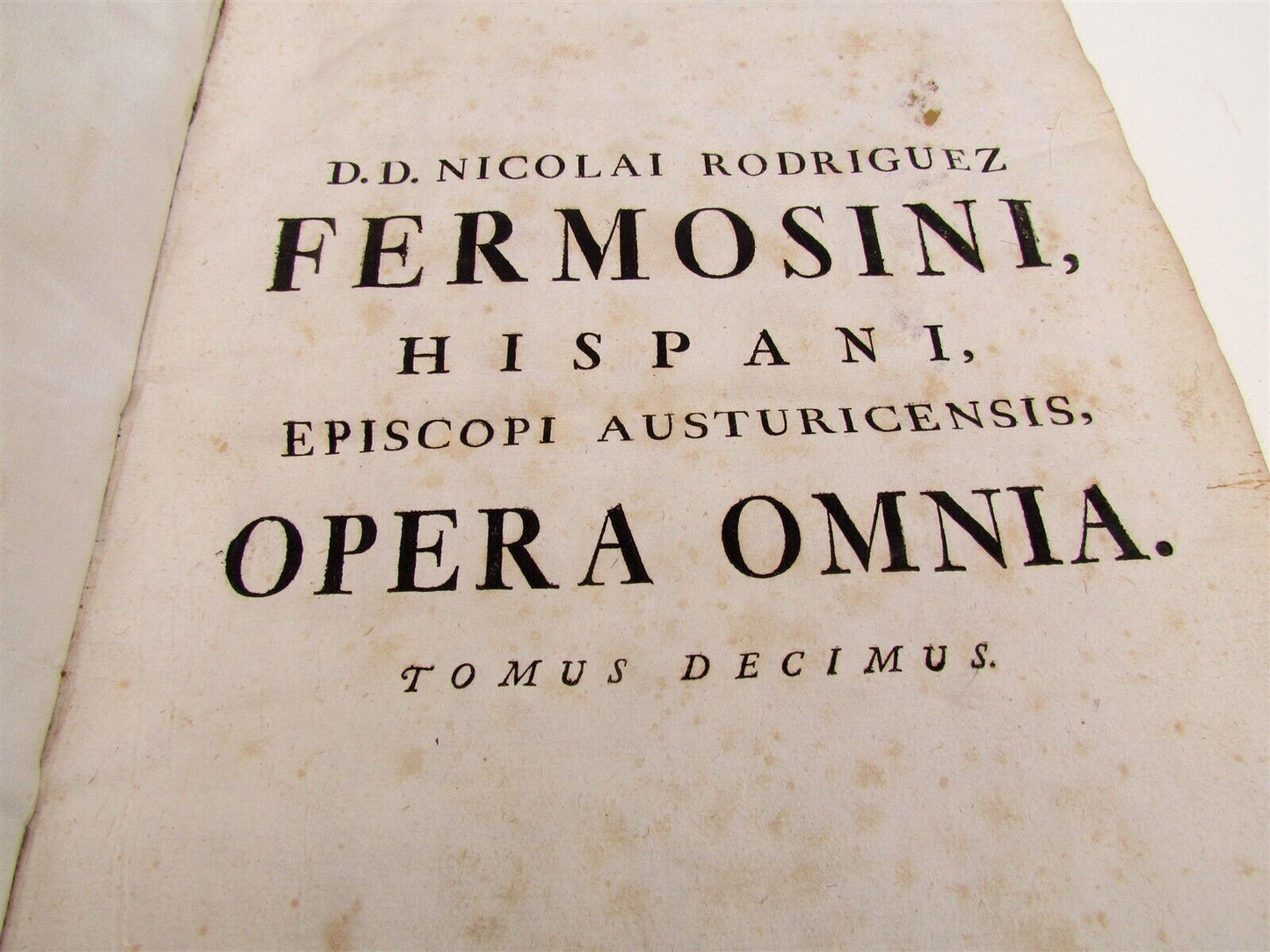 1741 VELLUM BOUND ANTIQUE FOLIO N. Fermosini HISPANI EPISCOPI POTESTATE CAPITULI