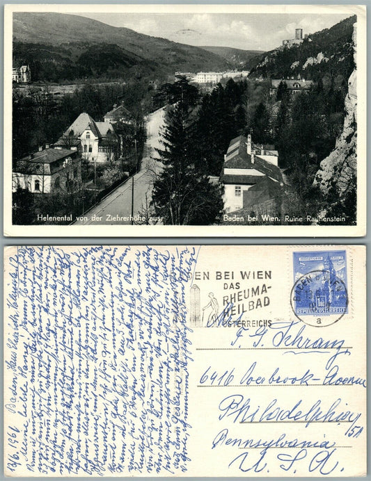 HELENENTAL VON DER ZIEHRERHOHE AUSTRIA VINTAGE REAL PHOTO POSTCARD RPPC w/ STAMP