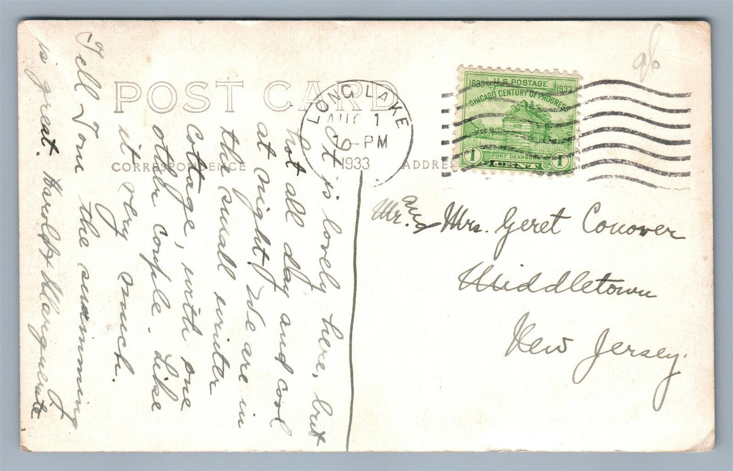 LONG LAKE NY OWL'S HEAD MT. ANTIQUE REAL PHOTO POSTCARD RPPC