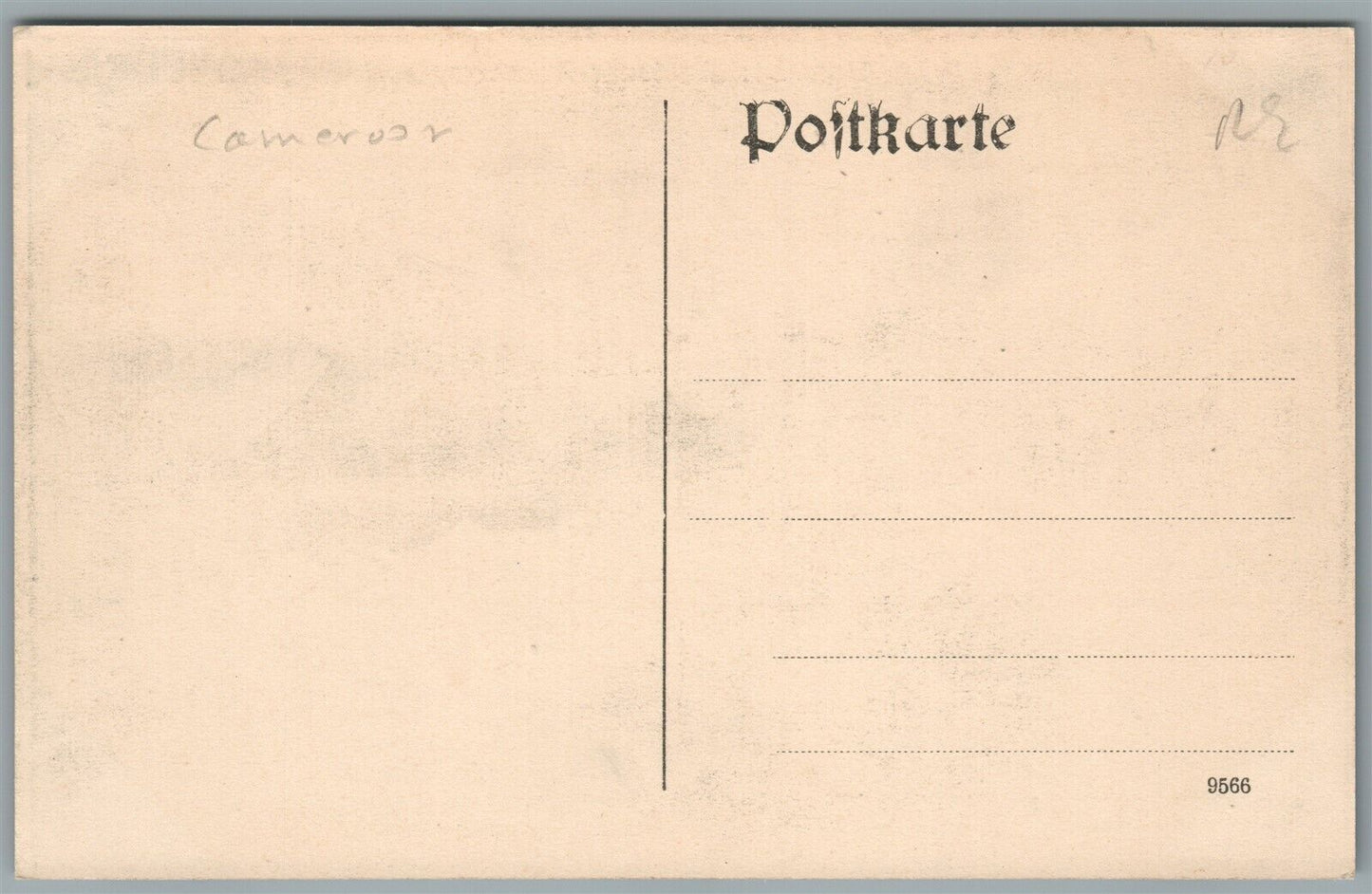 CAMEROON NGAMBE MISSIONER w/ NATIVES ANTIQUE POSTCARD