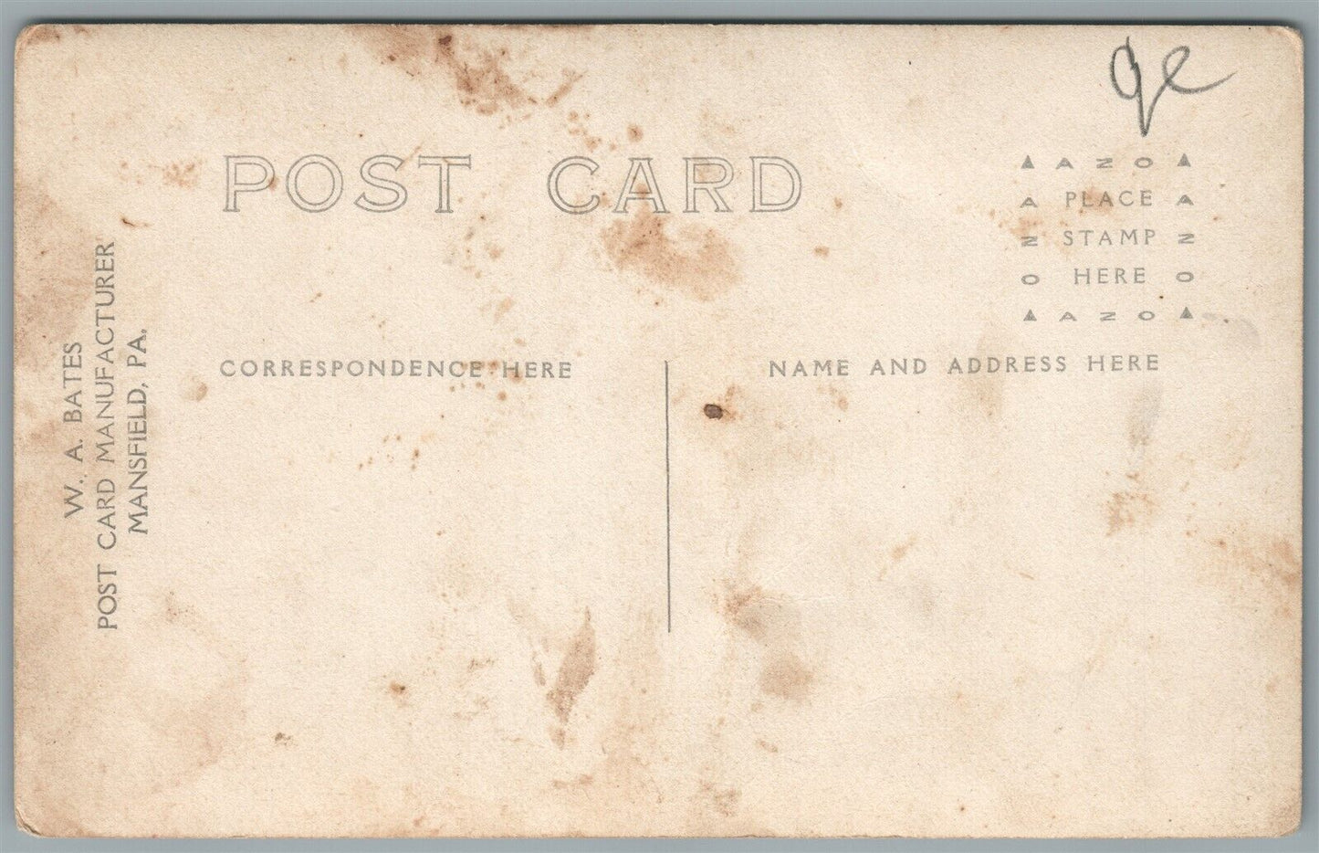 MANSFIELD PA GROUP ANTIQUE REAL PHOTO POSTCARD RPPC