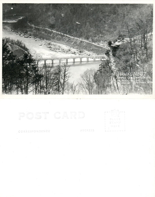 ANSTED W.VA ROUTE 60 HAWKS NEST ANTIQUE REAL PHOTO POSTCARD RPPC
