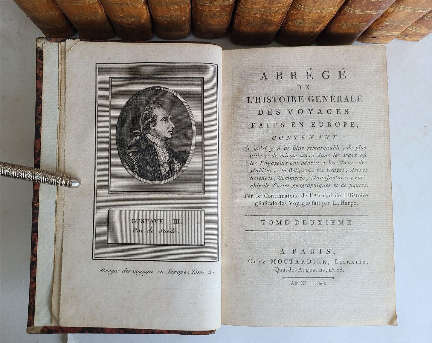 1803-1804 HISTORY of VOYAGES 12 VOLUMES SET ILLUSTRATED ANTIQUE in FRENCH