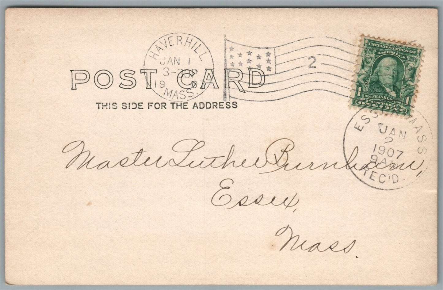 HAVERHILL MA POST OFFICE ANTIQUE REAL PHOTO POSTCARD RPPC