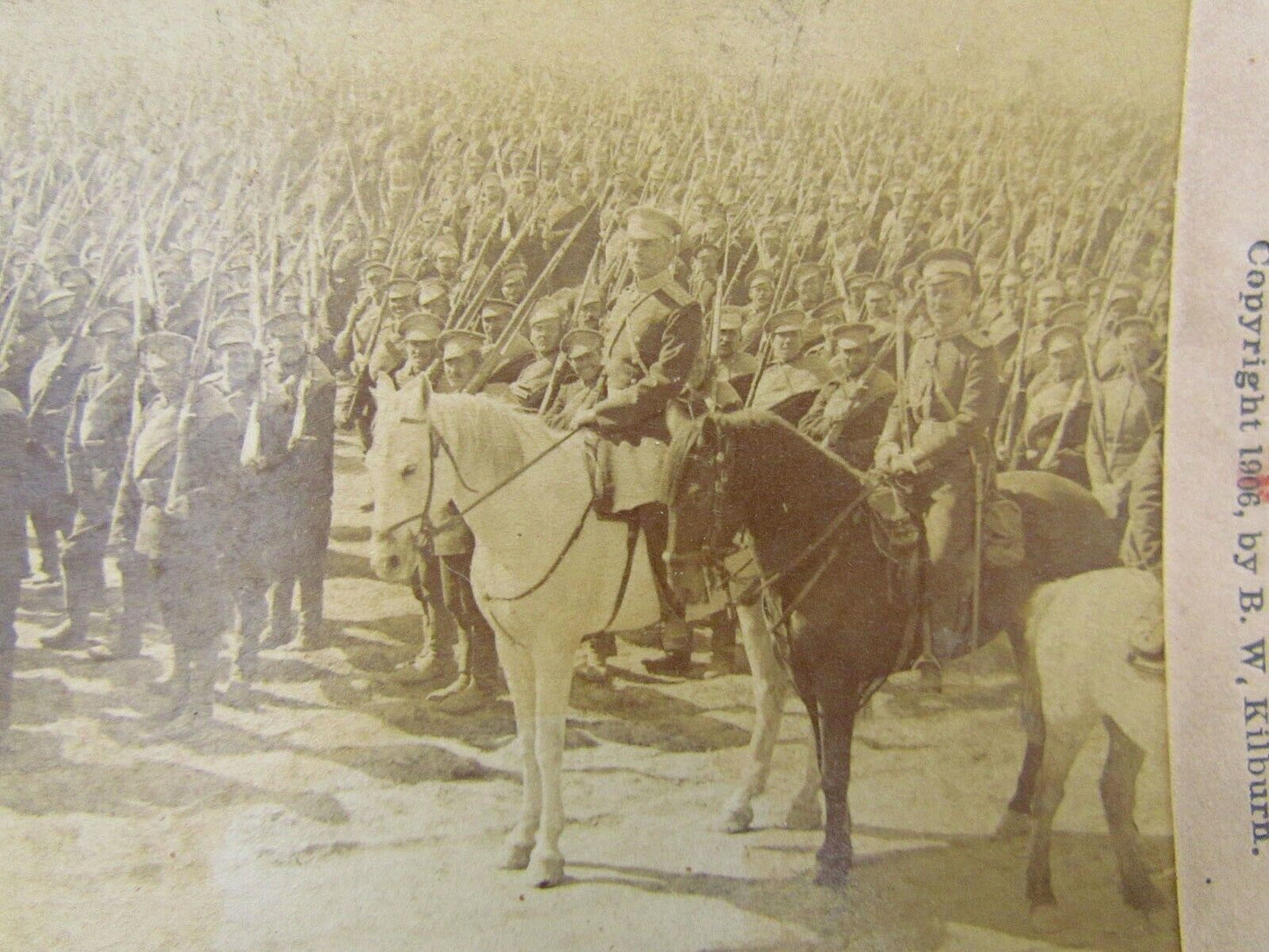 RUSSO-JAPANESE WAR RUSSIAN ARMY IN MANCHURIA ANTIQUE STEREVOIEW PHOTO