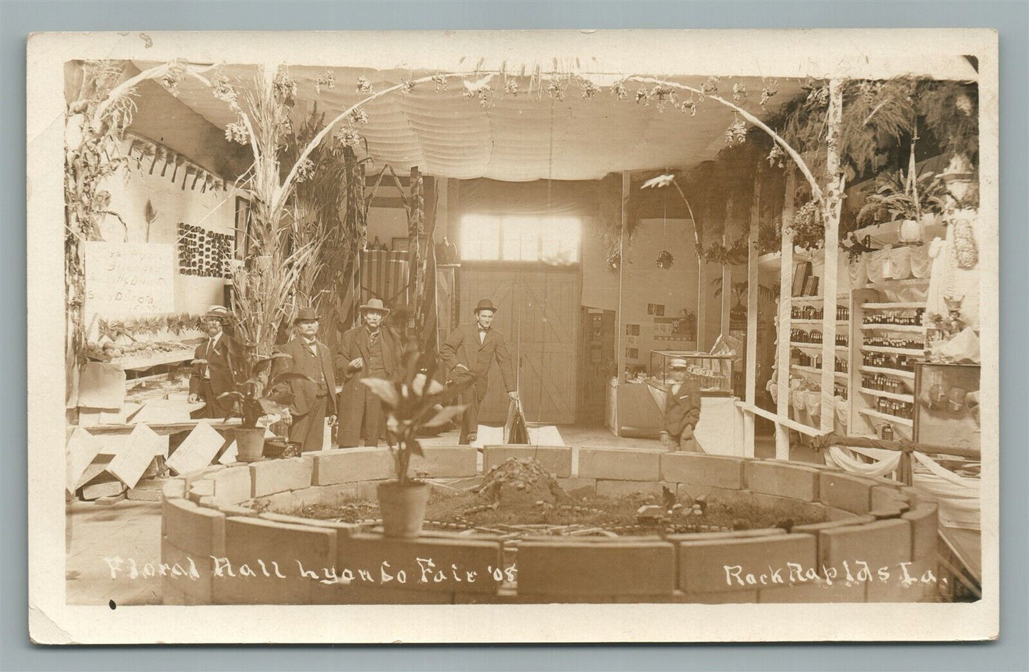 ROCK RAPIDS IA LYON COUNTY FAIR 1908 ANTIQUE REAL PHOTO POSTCARD RPPC