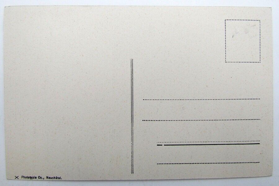 VINTAGE SWISS POSTCARD MONTE ROSA MOUNTAINS RAILROAD TRAIN railway