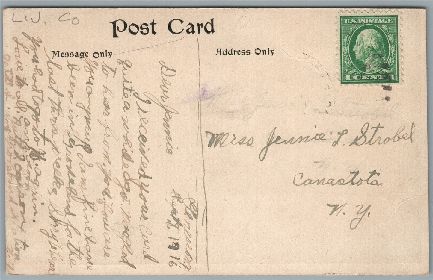 GENESEO NY DOGS w/ TRAINER ANTIQUE POSTCARD