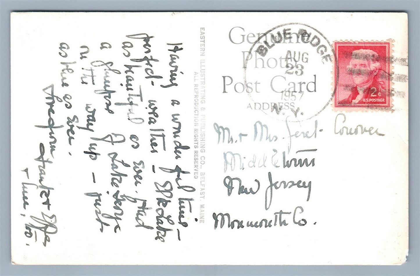 BLUE RIDGE ELK LAKE NY VINTAGE REAL PHOTO POSTCARD RPPC