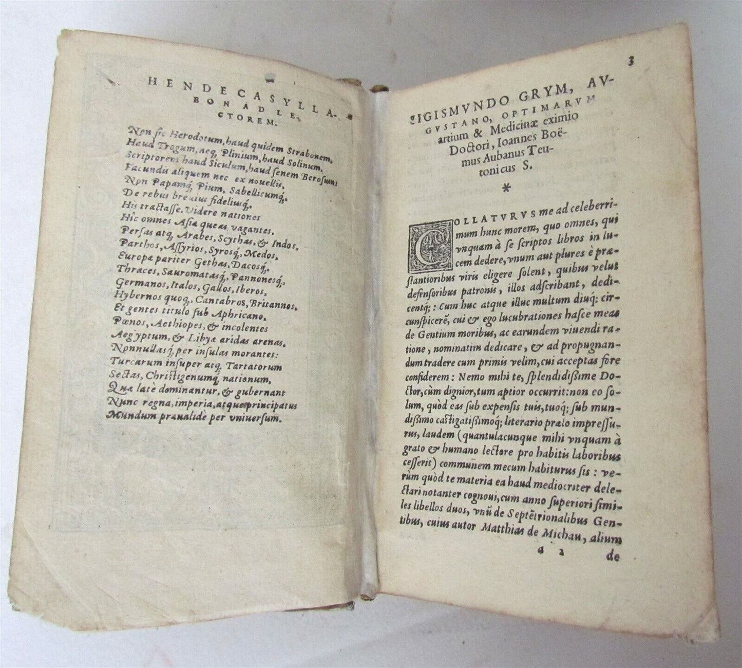1561 RARE ETHNOGRAPHIC WORK Mores leges et ritus by Johann Boemus ANTIQUE 16th C