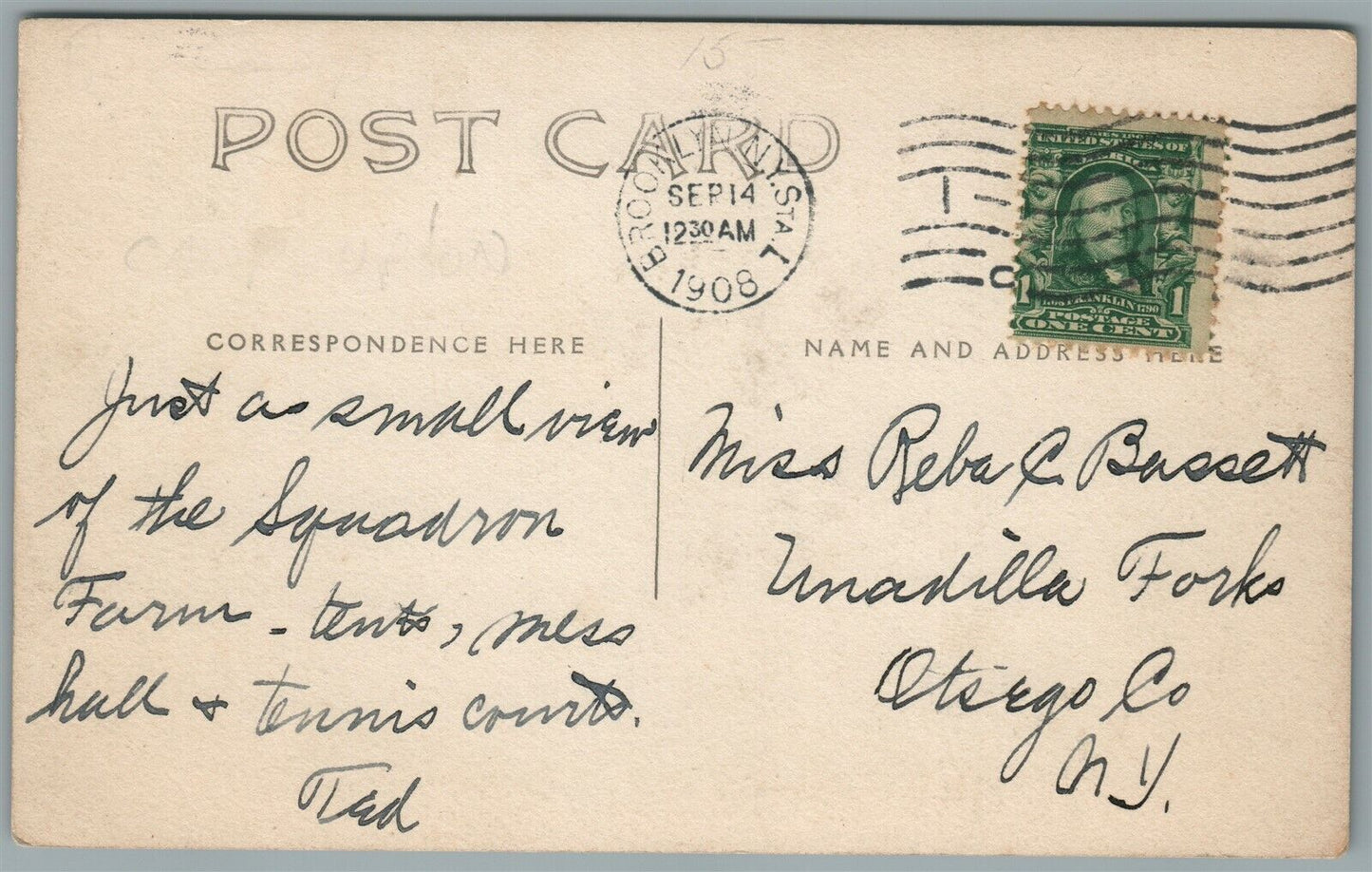 MILITARY ARMY CAMP 1908 ANTIQUE REAL PHOTO POSTCARD RPPC