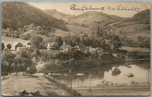 SHARON VT GENERAL VIEW ANTIQUE REAL PHOTO POSTCARD RPPC