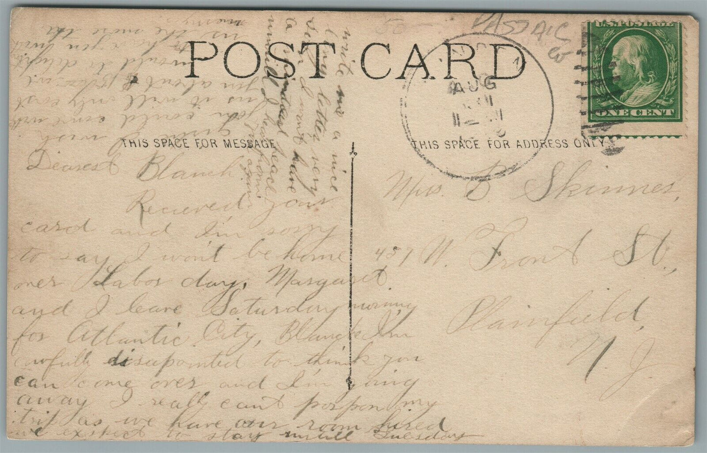 POMPTON LAKES NJ ST.MARY'S CHURCH ANTIQUE REAL PHOTO POSTCARD RPPC