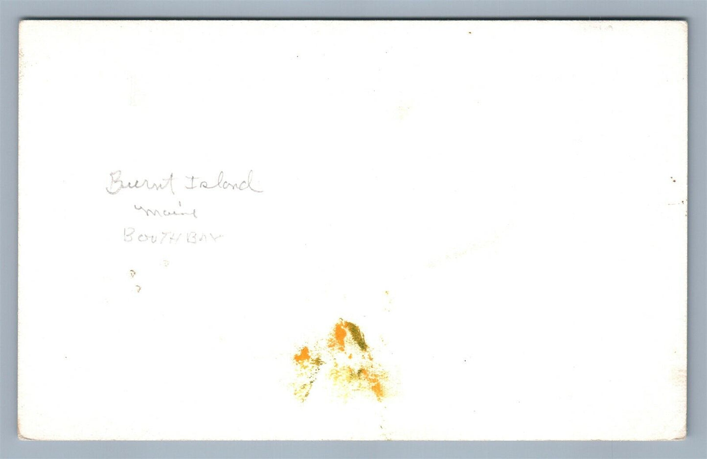 BOOTHBAY HARBOR BURNT ISLAND ME LIGHTHOUSE VINTAGE REAL PHOTO POSTCARD RPPC