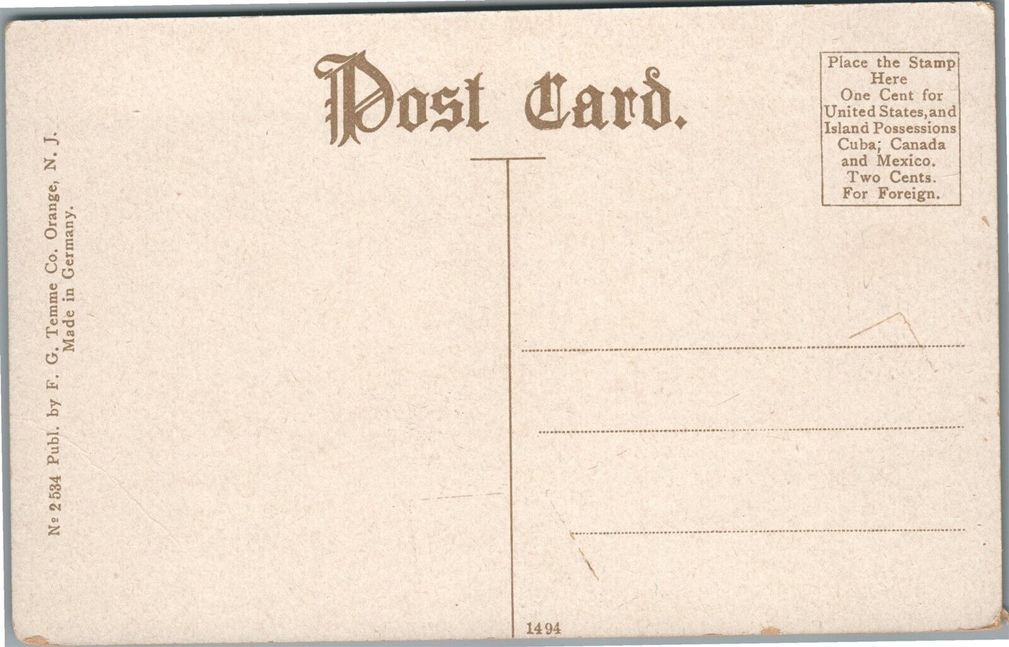 TRENTON NJ HIGH SCHOOL ANTIQUE POSTCARD