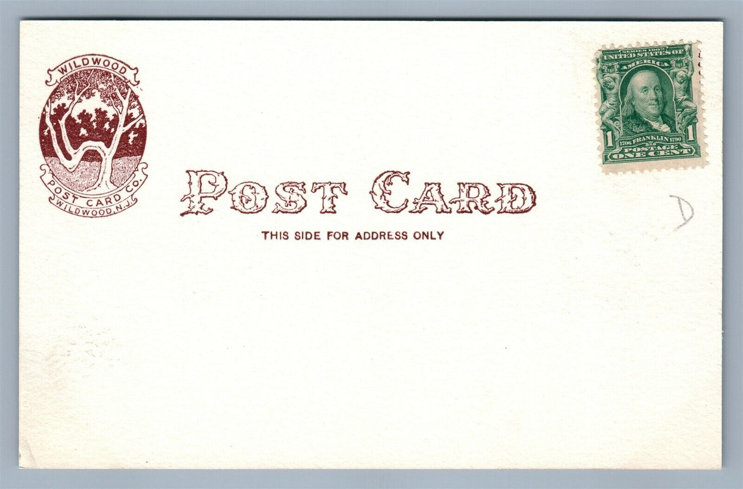 WILDWOOD NJ RAILROAD STATION ANTIQUE POSTCARD RAILWAY DEPOT TRAIN ARRIVAL