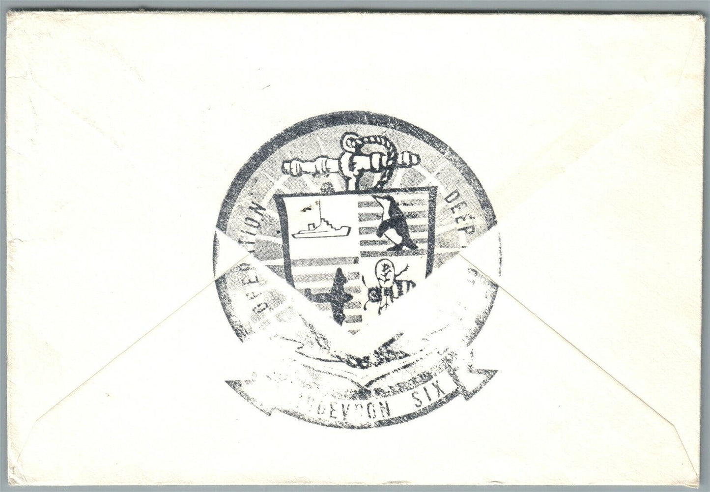 POLE STATION ANTARCTICA 1965 VINTAGE COVER w/ US MAIL STAMP