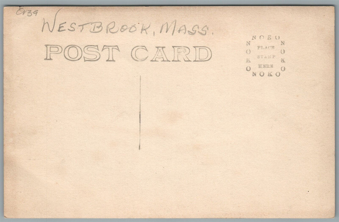 WESTBROOK MA RIVERBANK PARK MEMORIAL PLAQUE ANTIQUE REAL PHOTO POSTCARD RPPC