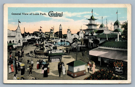 CLEVELAND OH LUNA PARK ANTIQUE POSTCARD