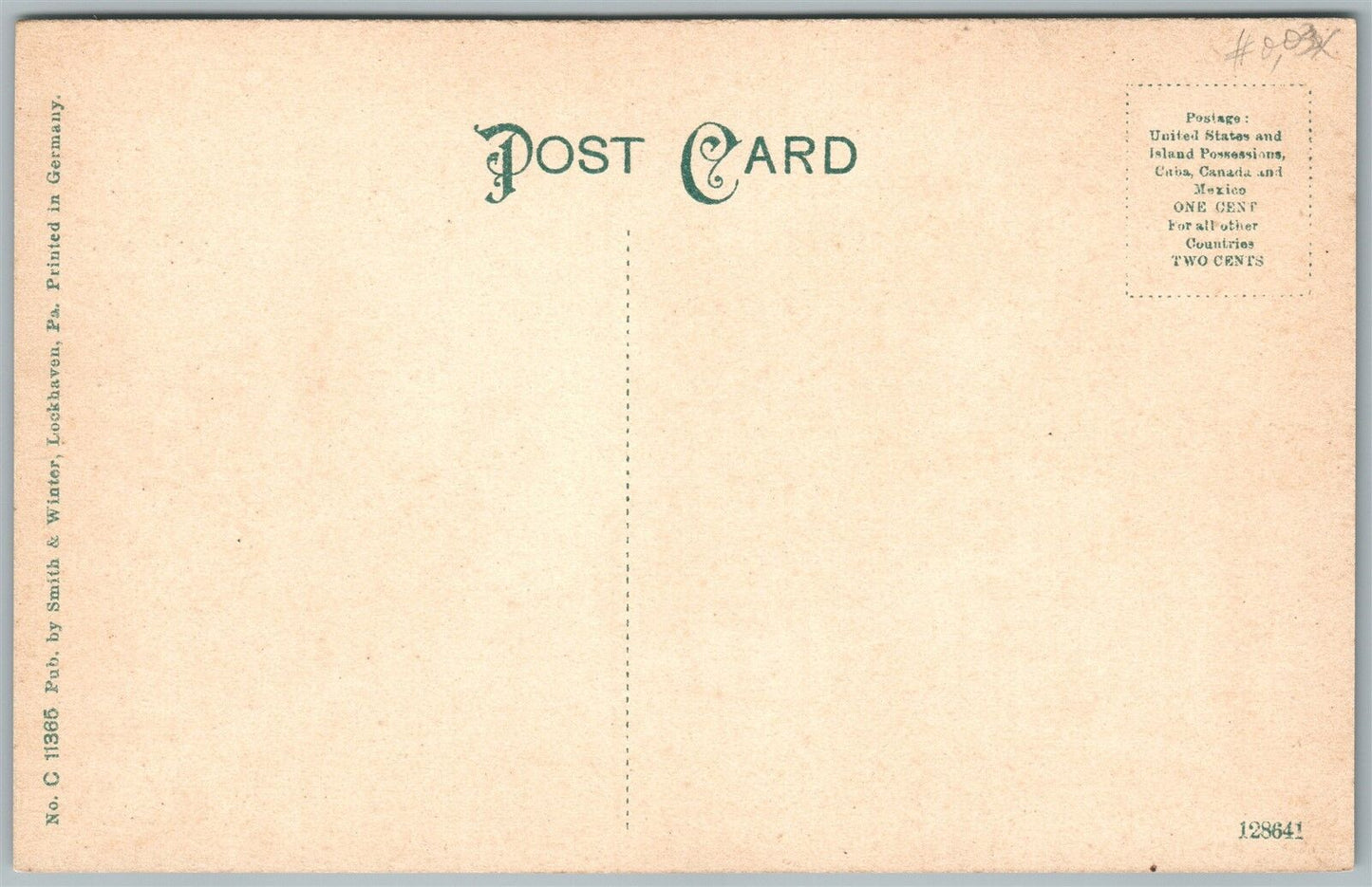 MILL HALL PA MAIN STREET ANTIQUE POSTCARD