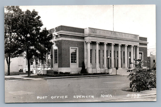 SPENCER IA POST OFFICE VINTAGE REAL PHOTO POSTCARD RPPC