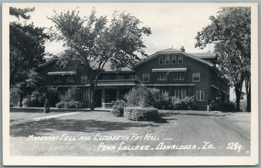 OSKALOOSA IA PENN COLLEGE VINTAGE REAL PHOTO POSTCARD RPPC