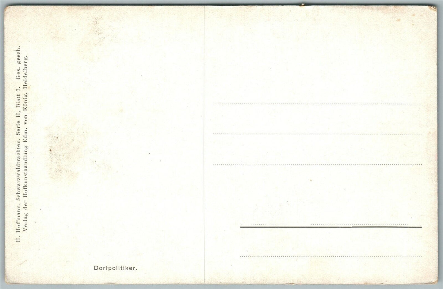 ARTISIT SIGNED TAVERN SCENE ANTIQUE POSTCARD