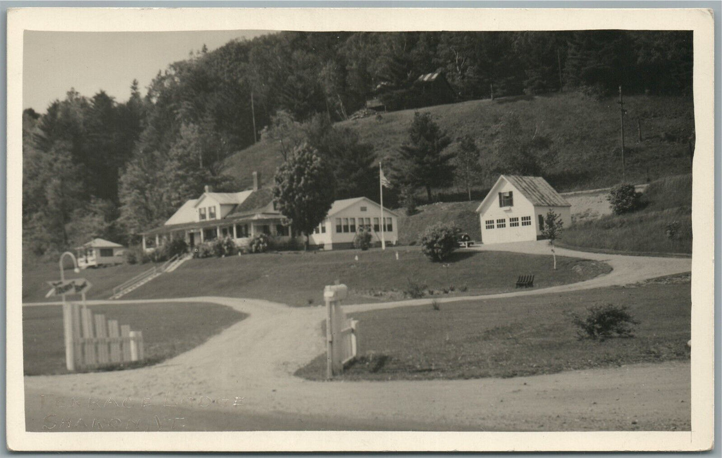 SHARON VT TERRACE LODGE ANTIQUE REAL PHOTO POSTCARD RPPC