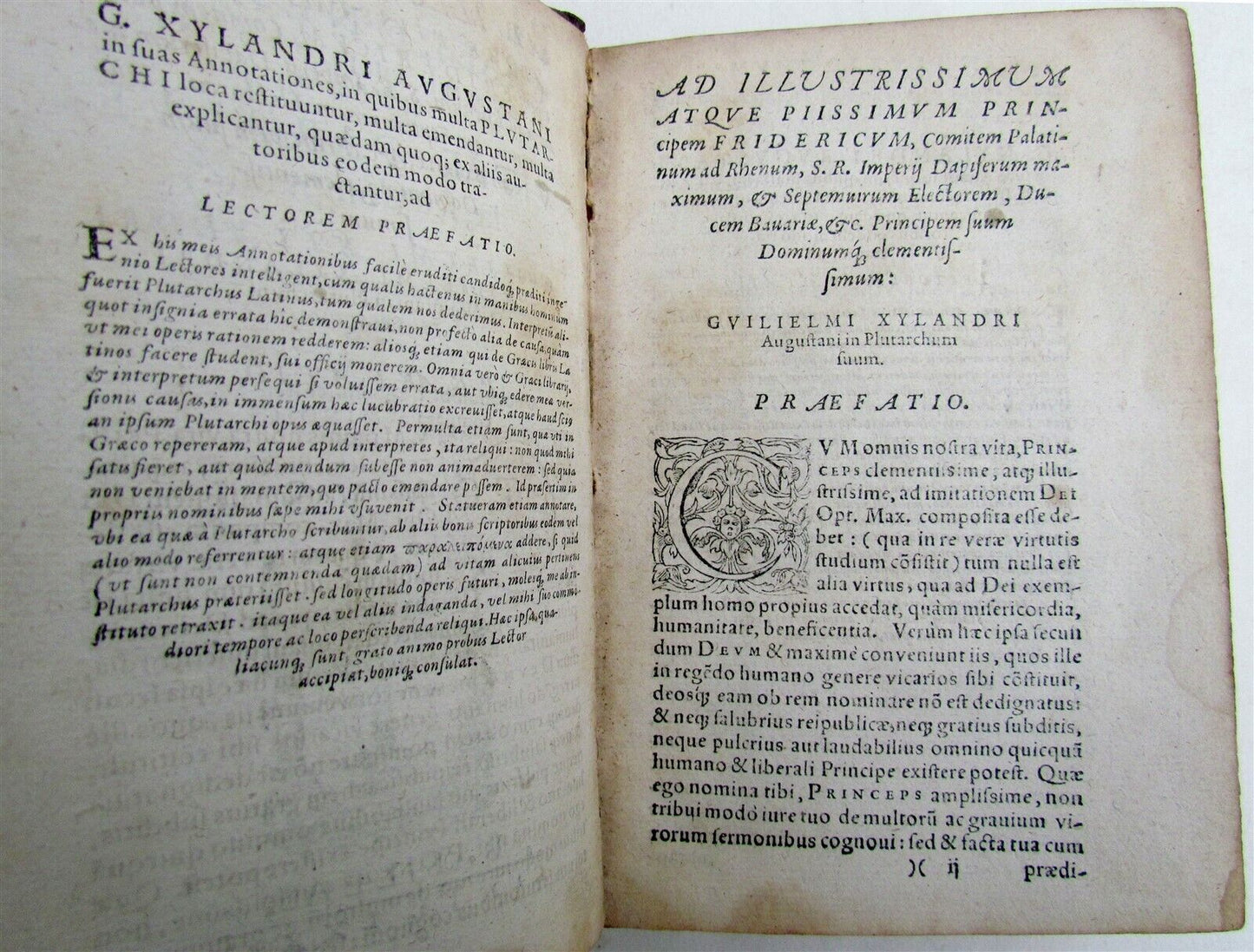 1579 PLUTARCH 3 VOLUMES PLUTARCHI CHAERONENSIS antique
