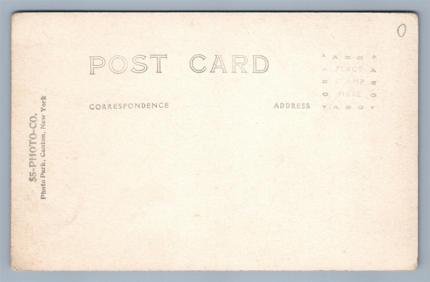 DAM & POWER PLANT NEAR CANTON NY ANTIQUE REAL PHOTO POSTCARD RPPC