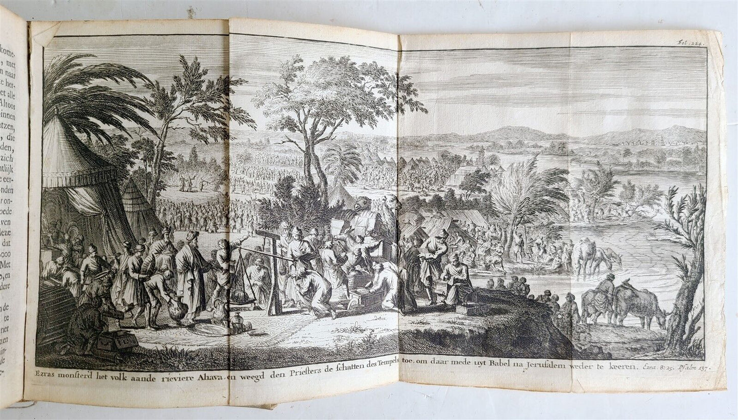 1715 HEBREW REPUBLIC in DUTCH antique ILLUSTRATED Judaica VELLUM BINDING