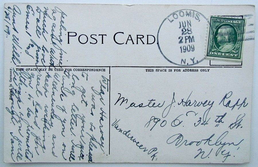 VINTAGE 1909 POSTCARD THE CASINO LIBERTY NY