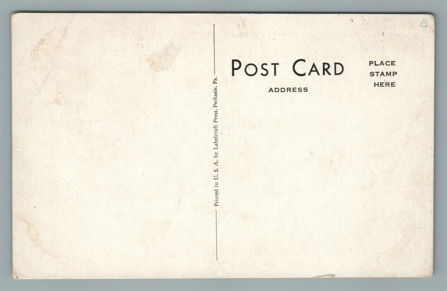 PERKASIE PA AIRPLANE VIEW ANTIQUE POSTCARD