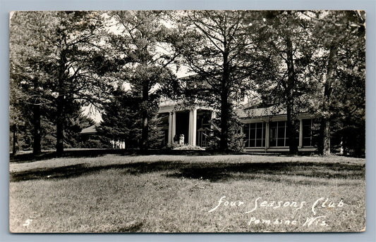 PEMBINE WI FOUR SEASONS CLUB ANTIQUE REAL PHOTO POSTCARD RPPC