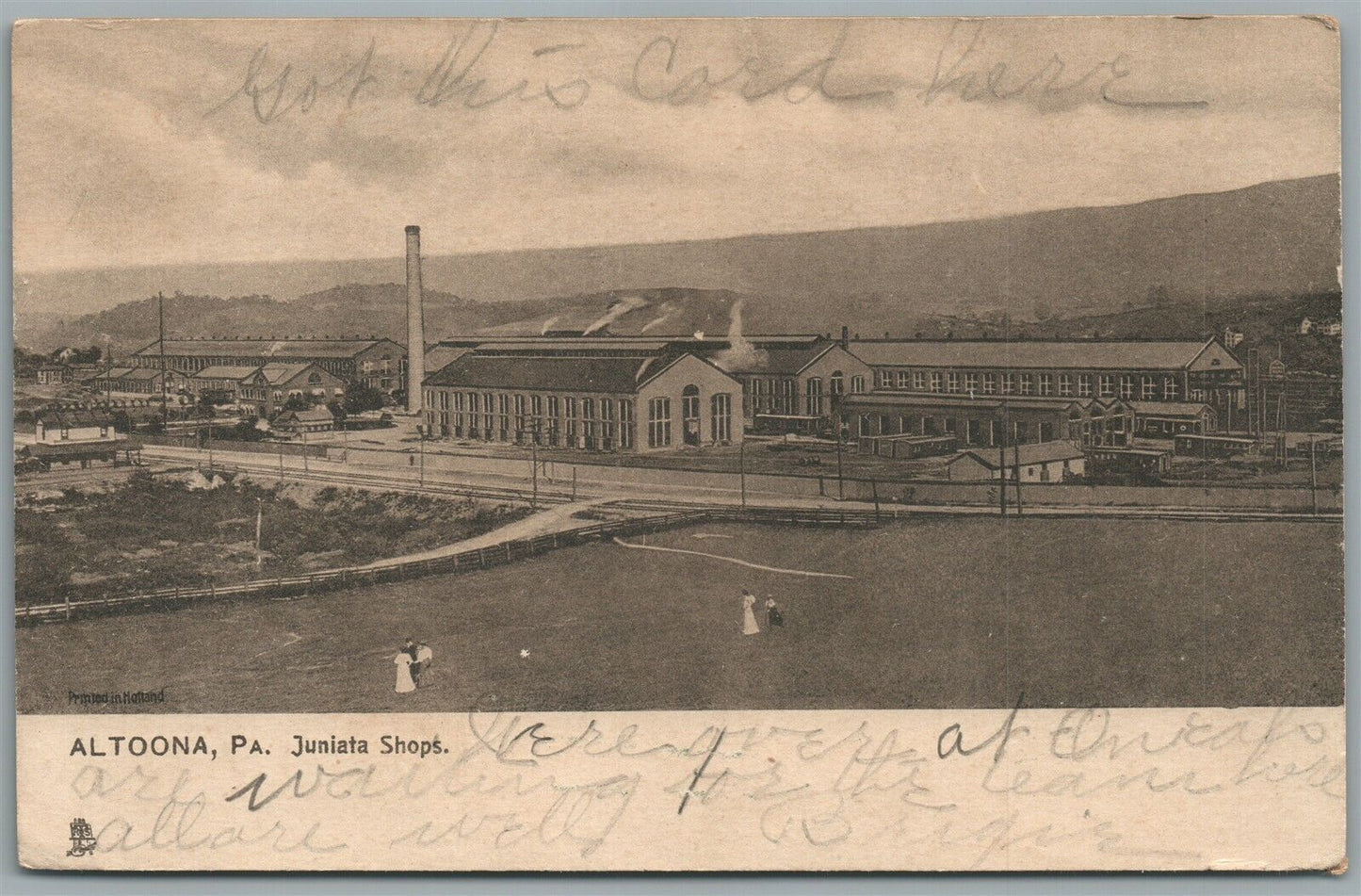 ALTOONA PA JUNIATA SHOPS ANTIQUE POSTCARD