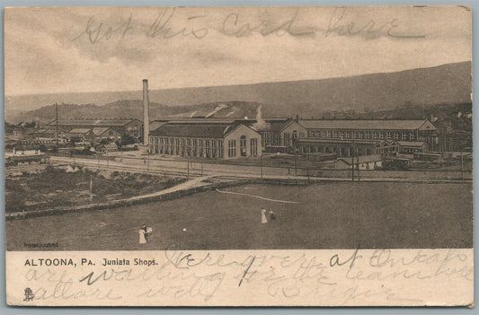 ALTOONA PA JUNIATA SHOPS ANTIQUE POSTCARD