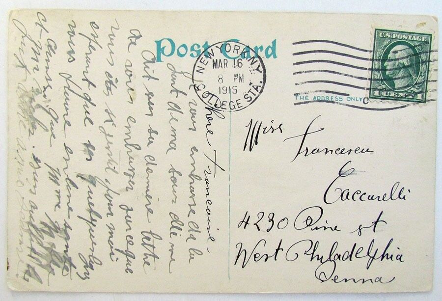 ANTIQUE 1915 POSTCARD - BRONX PARK SCENE FROM RAILROAD STATION NEW YORK N.Y.